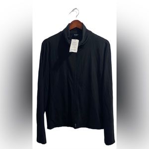 EILEEN FISHER BLACK COLLAR ZIPPER SWEATER